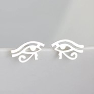 Eye Of Horus Silver Earrings